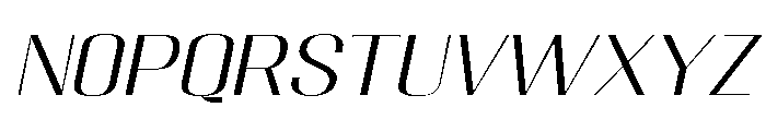 Migha-LightExpandedSlant Font LOWERCASE