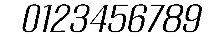 Migha-LightSemExpCNTRSlant Font OTHER CHARS