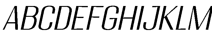 Migha-LightSemExpCNTRSlant Font UPPERCASE