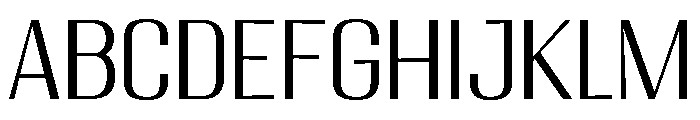 Migha-LightSemiExpandedCNTR Font UPPERCASE