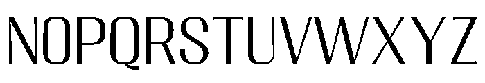 Migha-LightSemiExpandedCNTR Font LOWERCASE