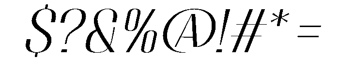Migha-LightSemiExpandedSlant Font OTHER CHARS
