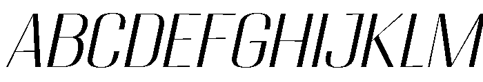 Migha-LightSemiExpandedSlant Font UPPERCASE