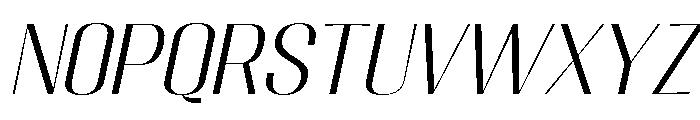 Migha-LightSemiExpandedSlant Font UPPERCASE