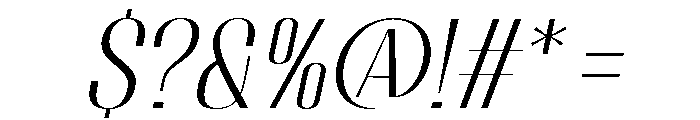 Migha-LightSlant Font OTHER CHARS