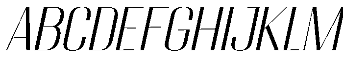 Migha-LightSlant Font UPPERCASE