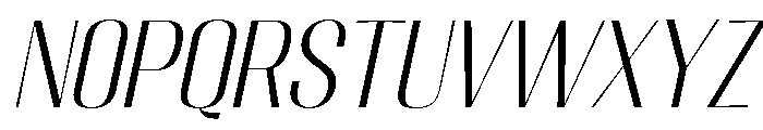 Migha-LightSlant Font UPPERCASE