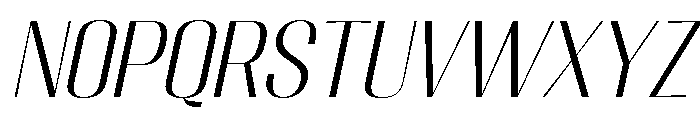 Migha-LightSlant Font LOWERCASE