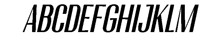 Migha-MedCondCNTRSlant Font UPPERCASE