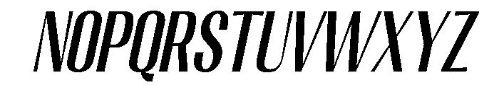 Migha-MedCondCNTRSlant Font LOWERCASE