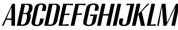 Migha-MediumCNTRSlant Font UPPERCASE