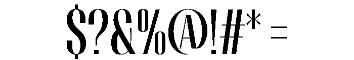 Migha-MediumCondensed Font OTHER CHARS