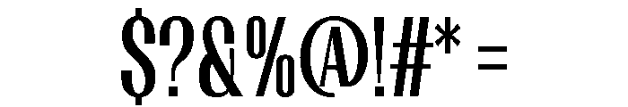 Migha-MediumCondensedCNTR Font OTHER CHARS