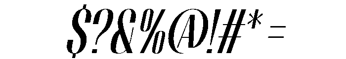 Migha-MediumCondensedSlant Font OTHER CHARS