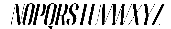 Migha-MediumCondensedSlant Font UPPERCASE