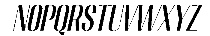Migha-MediumCondensedSlant Font LOWERCASE