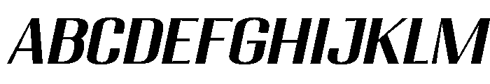 Migha-MediumExpandedCNTRSlant Font UPPERCASE