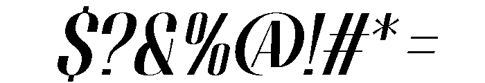 Migha-MediumSlant Font OTHER CHARS