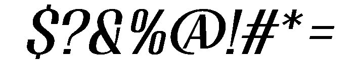 Migha-SemiExpandedCNTRSlant Font OTHER CHARS