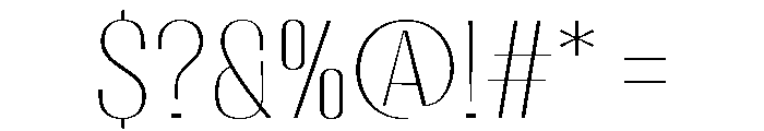 Migha-Thin Font OTHER CHARS