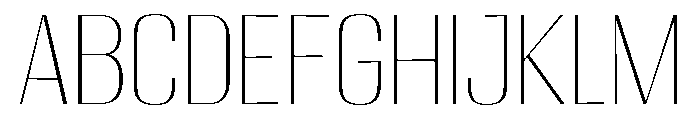 Migha-Thin Font UPPERCASE