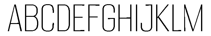 Migha-ThinCNTR Font UPPERCASE