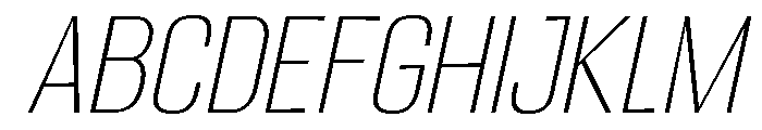 Migha-ThinCNTRSlant Font UPPERCASE