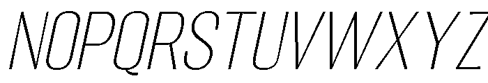 Migha-ThinCNTRSlant Font UPPERCASE