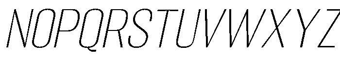 Migha-ThinCNTRSlant Font LOWERCASE
