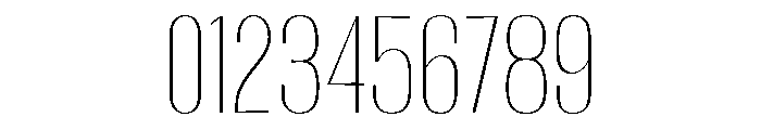 Migha-ThinCondensed Font OTHER CHARS