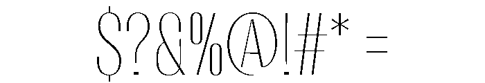 Migha-ThinCondensed Font OTHER CHARS