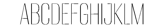 Migha-ThinCondensed Font UPPERCASE