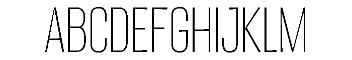 Migha-ThinCondensedCNTR Font UPPERCASE