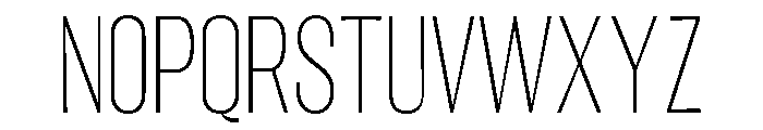 Migha-ThinCondensedCNTR Font UPPERCASE