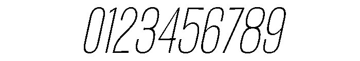 Migha-ThinCondensedCNTRSlant Font OTHER CHARS