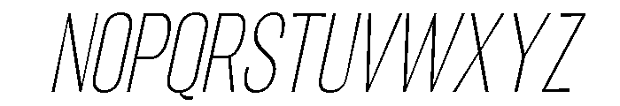 Migha-ThinCondensedCNTRSlant Font UPPERCASE