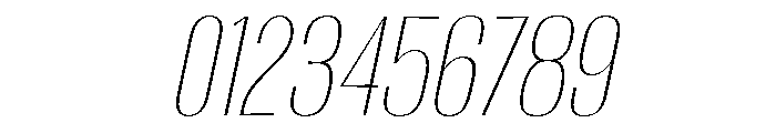 Migha-ThinCondensedSlant Font OTHER CHARS