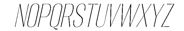 Migha-ThinCondensedSlant Font UPPERCASE