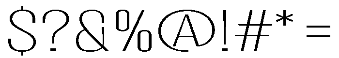 Migha-ThinExpandedCNTR Font OTHER CHARS
