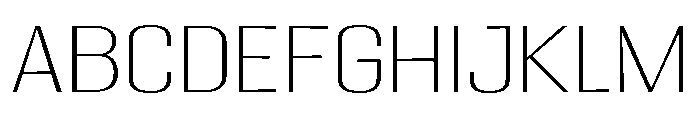 Migha-ThinExpandedCNTR Font UPPERCASE