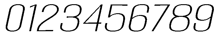 Migha-ThinExpandedCNTRSlant Font OTHER CHARS