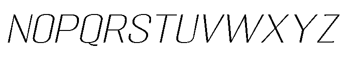 Migha-ThinExpandedCNTRSlant Font UPPERCASE