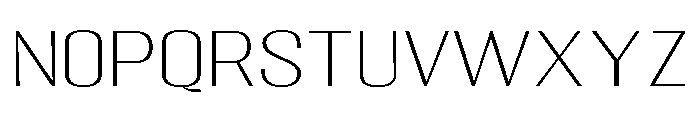 Migha-ThinExpandedCNTR Font LOWERCASE
