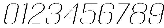 Migha-ThinExpandedSlant Font OTHER CHARS