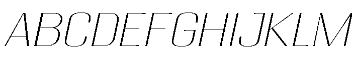 Migha-ThinExpandedSlant Font UPPERCASE