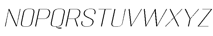Migha-ThinExpandedSlant Font UPPERCASE