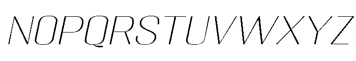 Migha-ThinExpandedSlant Font LOWERCASE