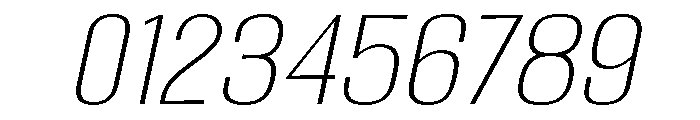 Migha-ThinSemExpCNTRSlant Font OTHER CHARS