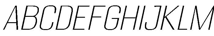 Migha-ThinSemExpCNTRSlant Font UPPERCASE