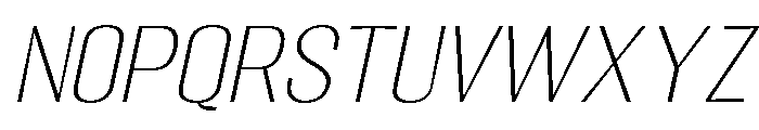 Migha-ThinSemExpCNTRSlant Font UPPERCASE